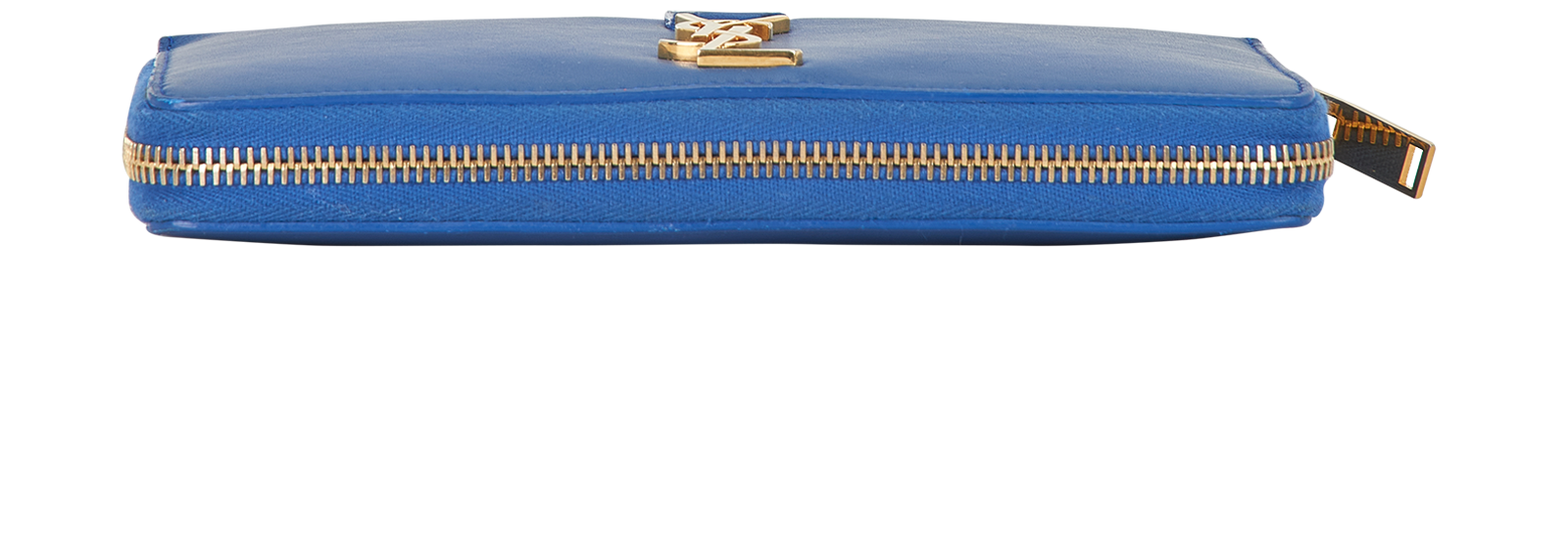 Saint Laurent Continental Zip Wallet, &pound;210, Accessories, Blue, Leather, Top view